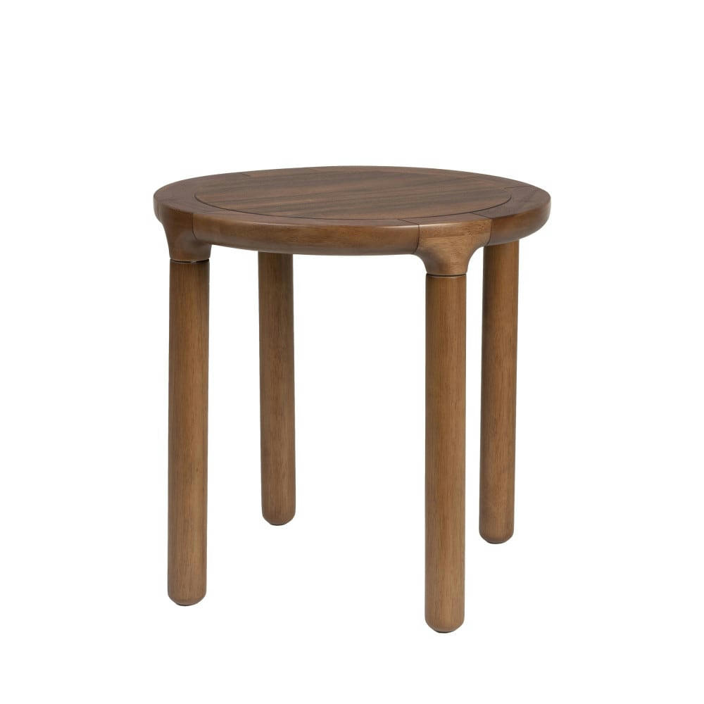 STORM - Table d'appoint ronde en bois D45cm bois foncé