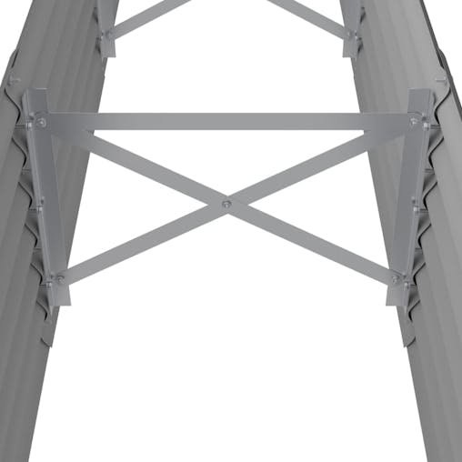 NNEVL Garden Planter Powder-coated Steel 224x40x36 cm Grey