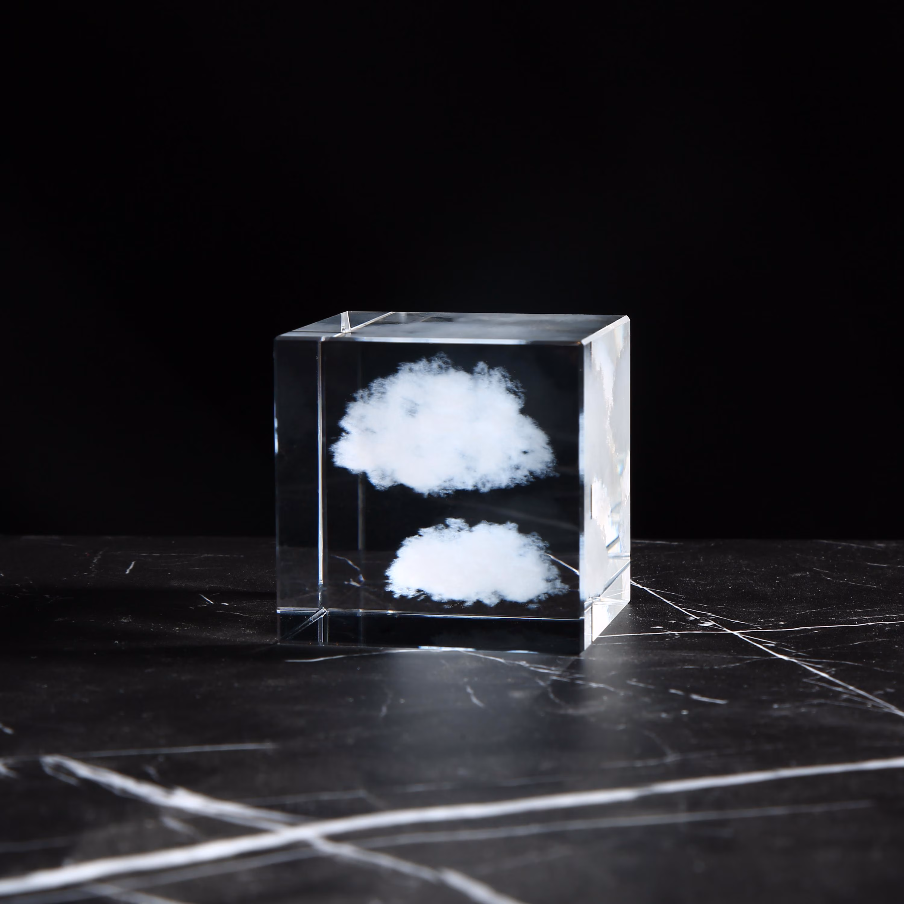 Crystal cloud rain cube, Wolke, sky, rain, cloud sculpture, paperweight, shelf sitter decor, crystal decoration, home decor, sky cute gift