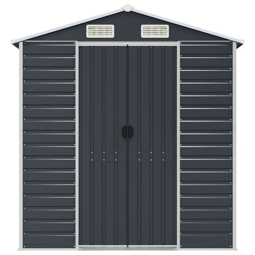 NNEVL Garden Shed Anthracite 191x725x198 cm Galvanised Steel