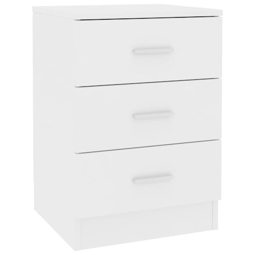 NNEVL Bedside Cabinets 2 pcs White 38x35x56 cm Chipboard
