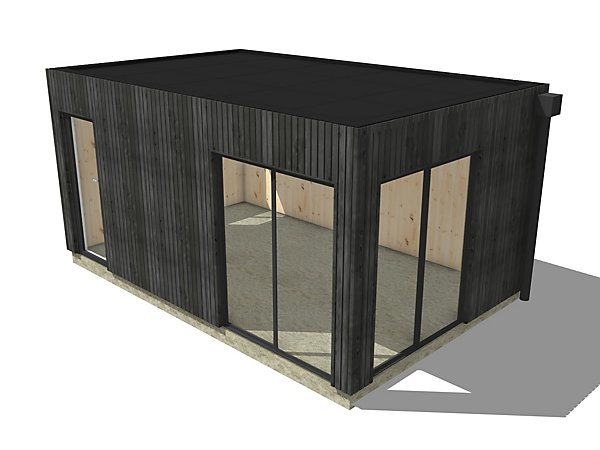 Dépendance jardin sans permis en bois 5,5 x 3,5 x 2,7 m