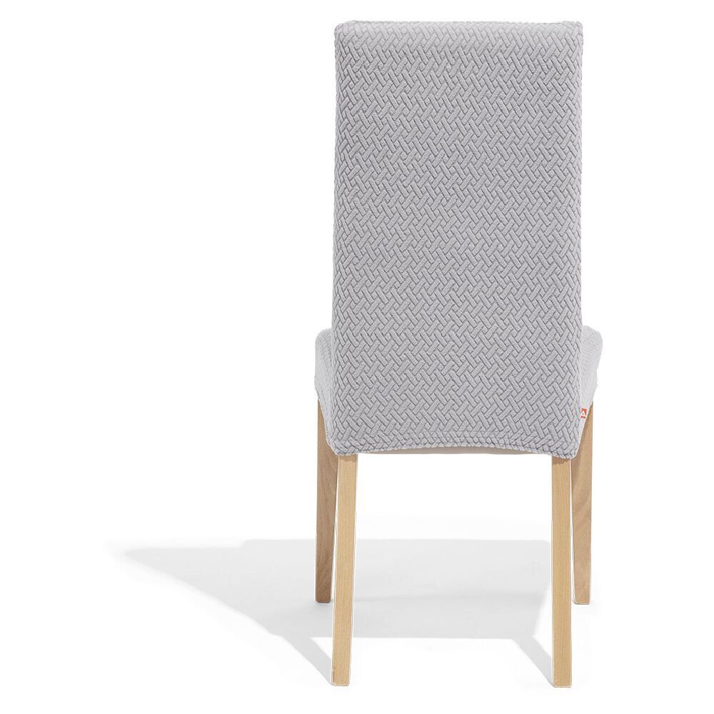 Lot de 2 housses de chaise polyester gris 45xH45x40cm