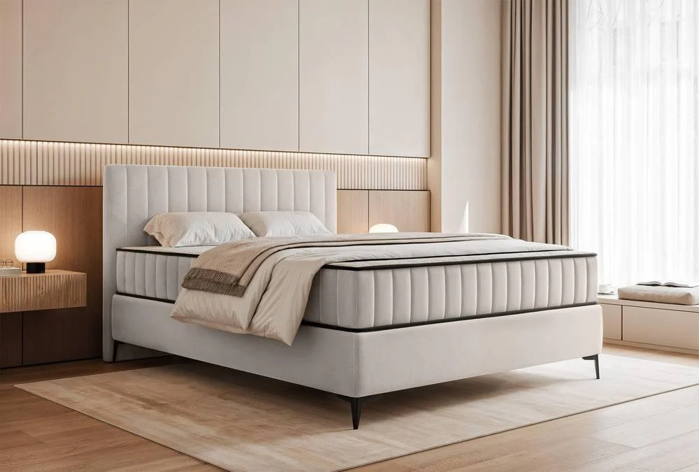Boxspring Simone 140x200 cm fluweel met opbergruimte