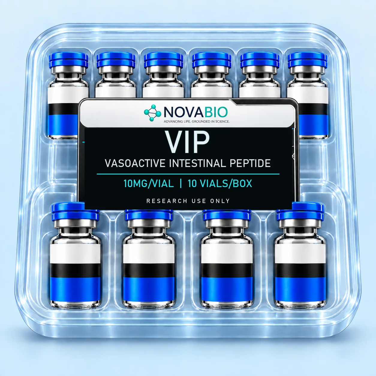 NOVABIO Vasoactive Intestinal Peptide (VIP) 10MG per vial, 10 VIALS research product