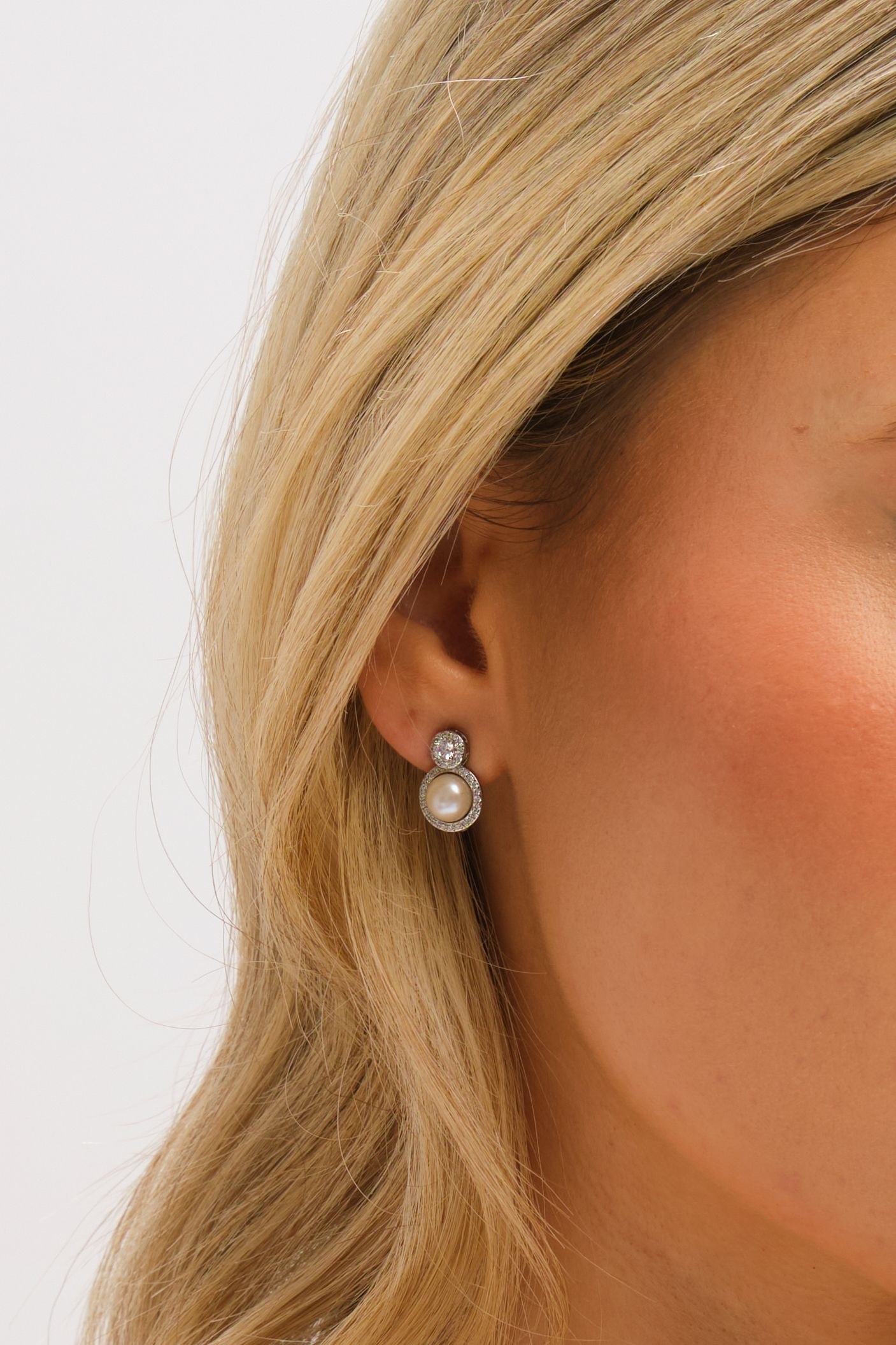 Jon Richard Two Tone Door Knocker Earrings