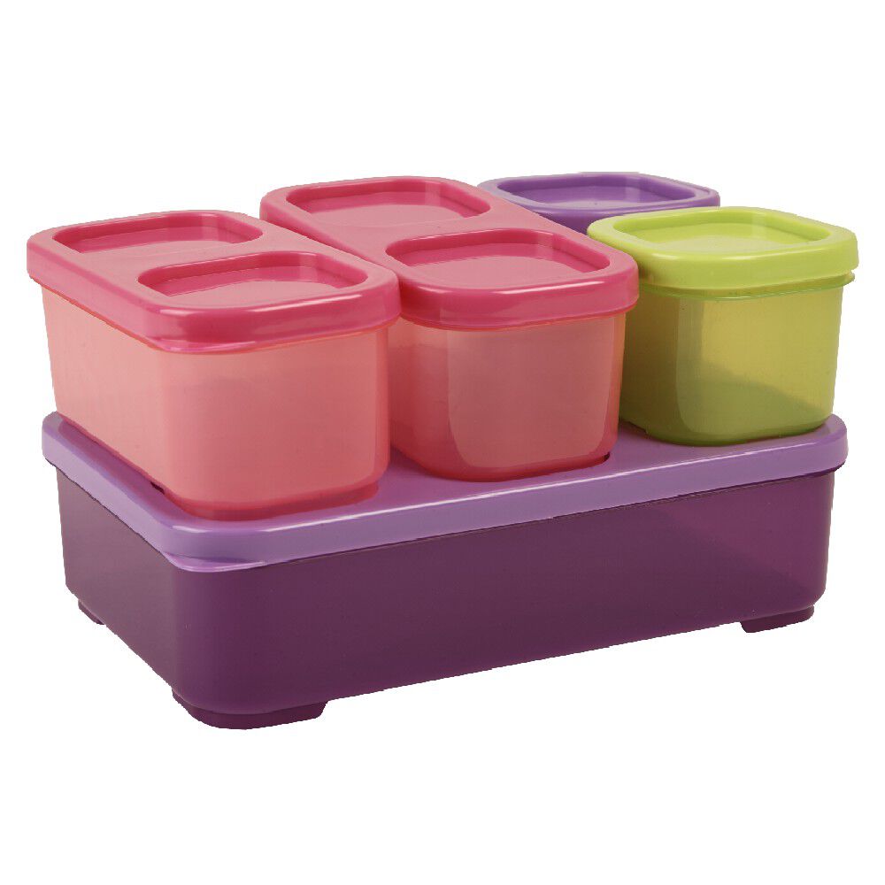 BoÎte alimentaire multicolore x5