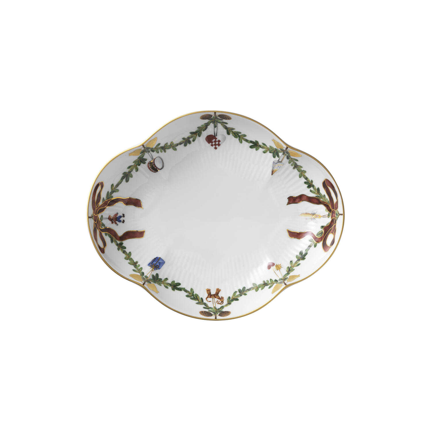 Stjerne Riflet Jul fad 22 cm