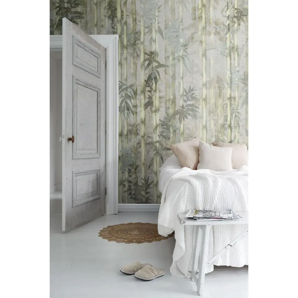 Sanders & Sanders fotobehang bamboe groen - 371 x 280 cm