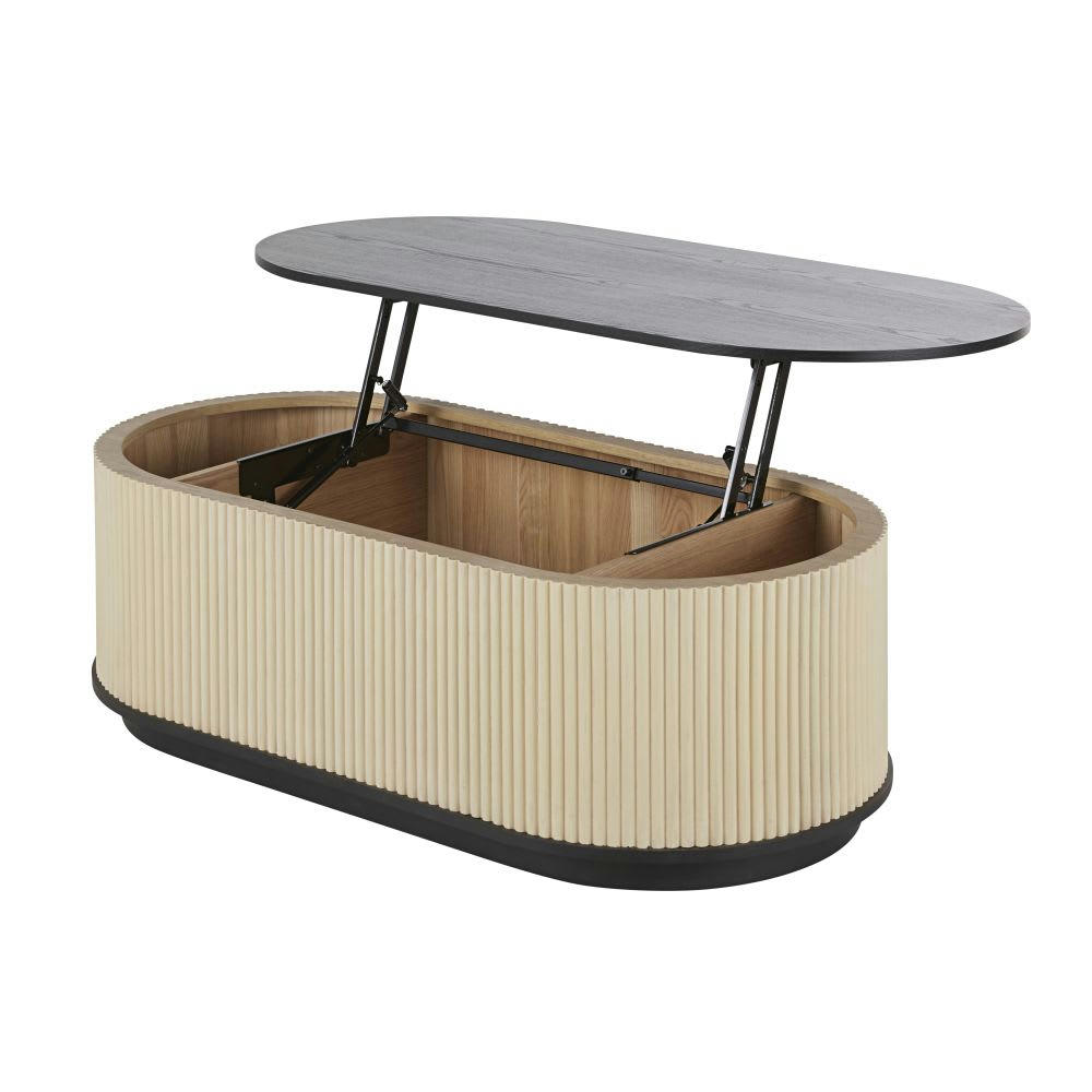 Brookfield - Table basse plateau relevable bicolore