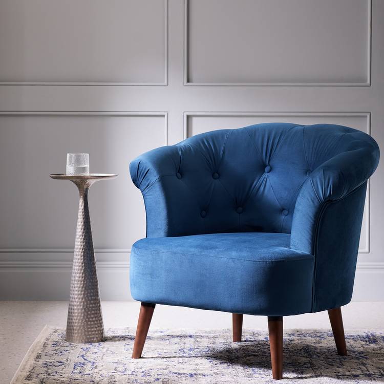 Habitat Chesterfield Accent Chair - Navy