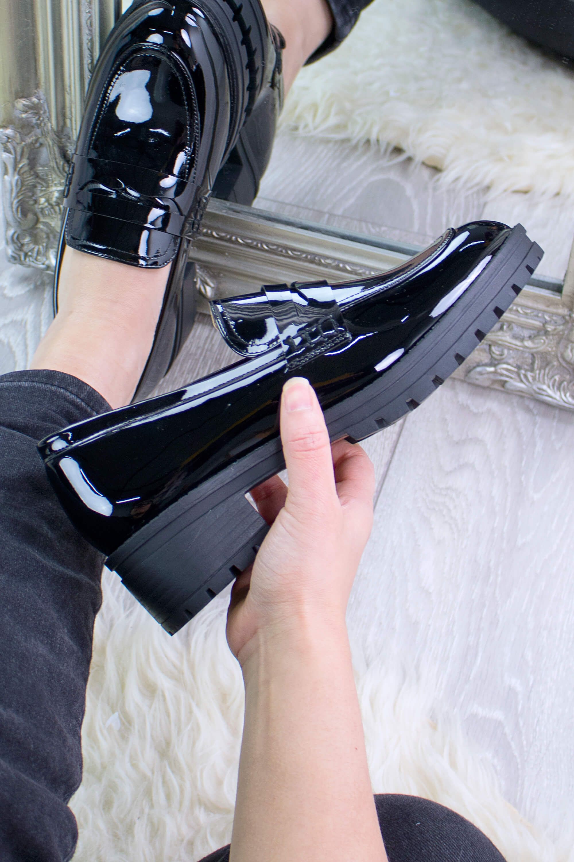AJVANI Chunky Platform Shoes Penny Loafers