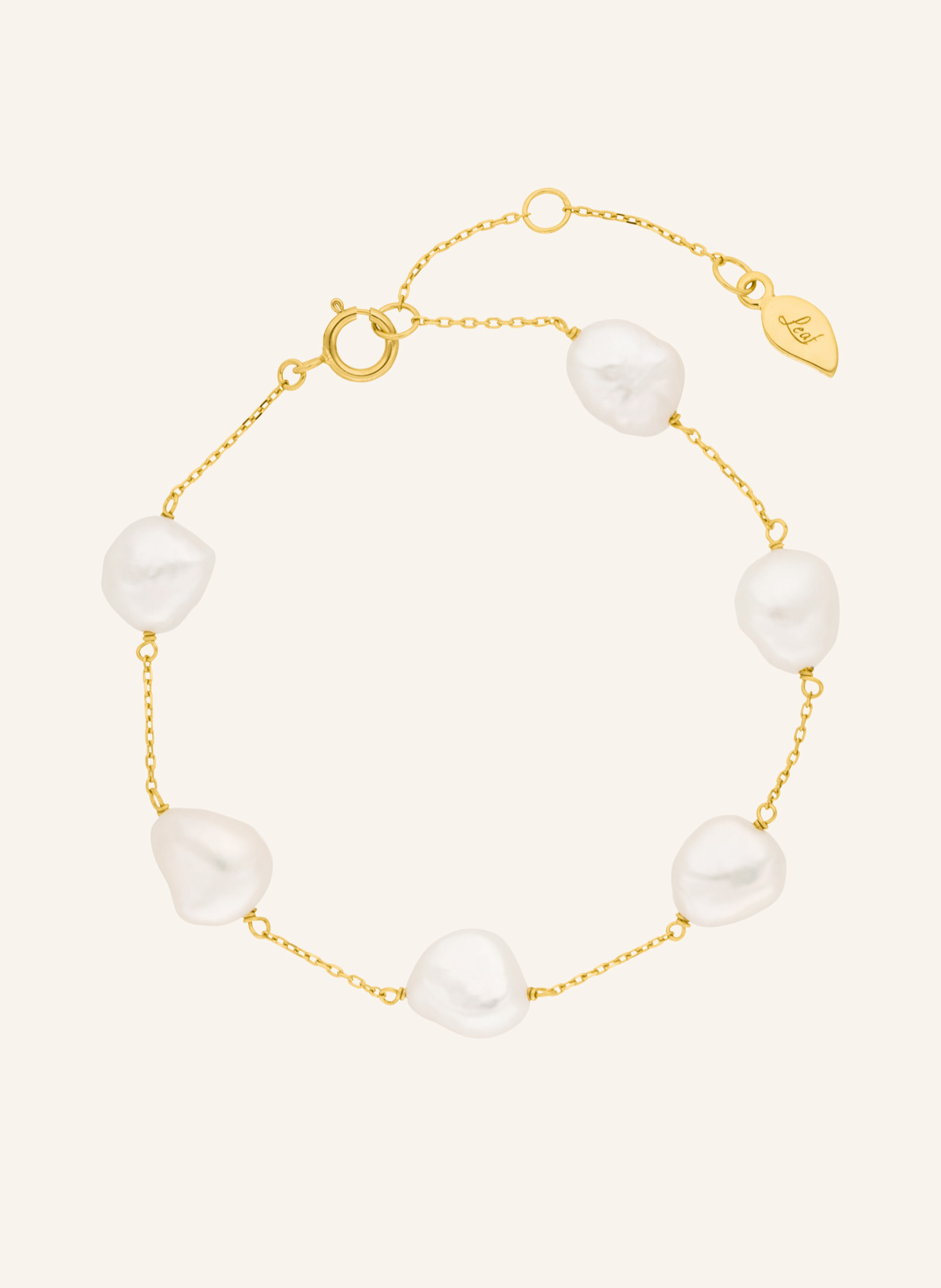 Leaf Armband BAROCK PERLS aus 14 Karat Gekbgold