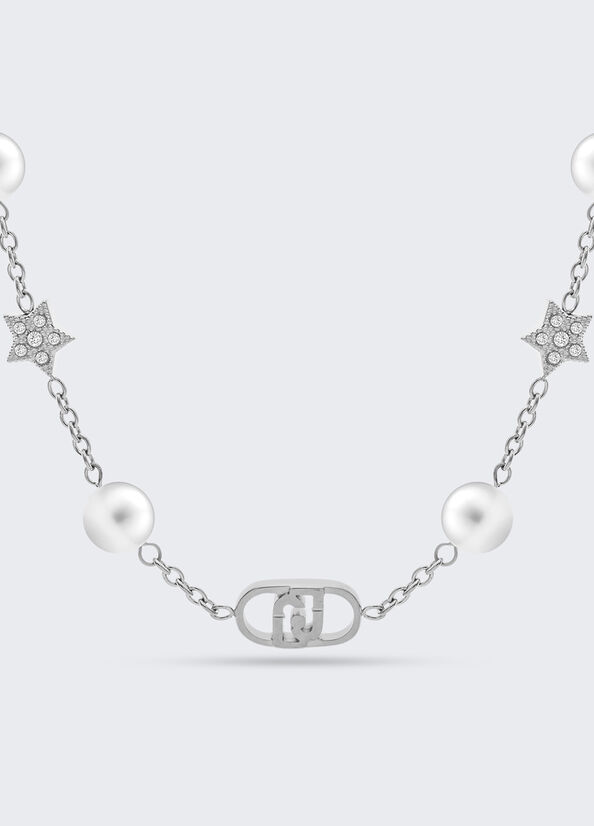 Girocollo con perle sintetiche