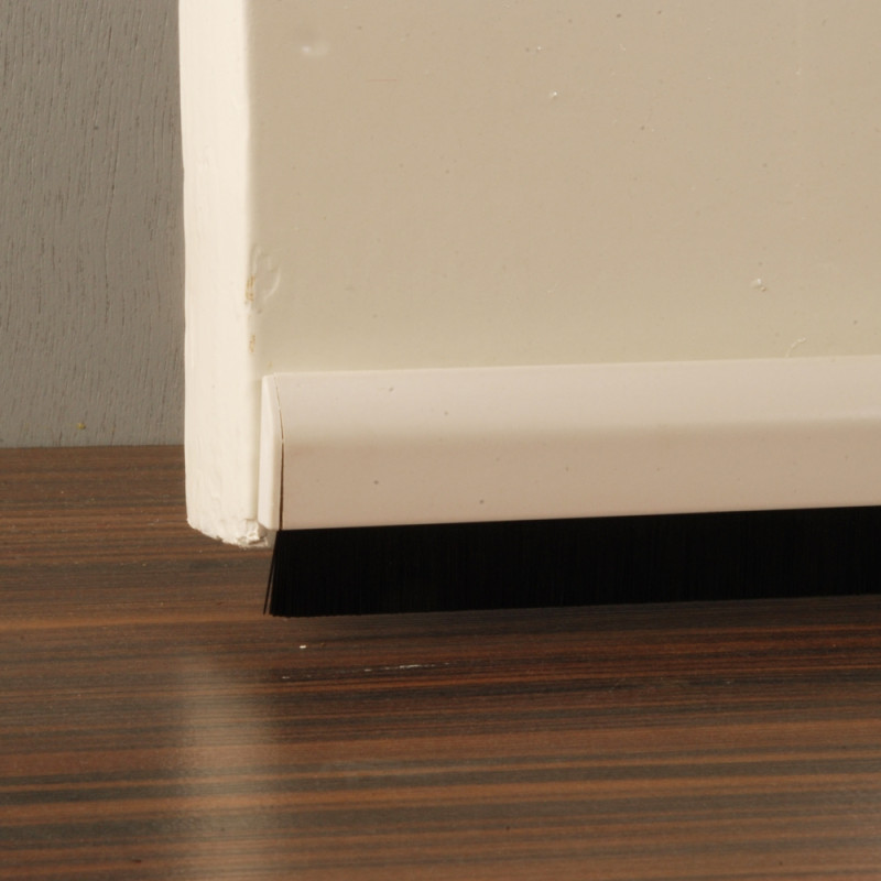 Bas de porte adhésif avec brosse flexible blanc 100 cm CONFORTEX