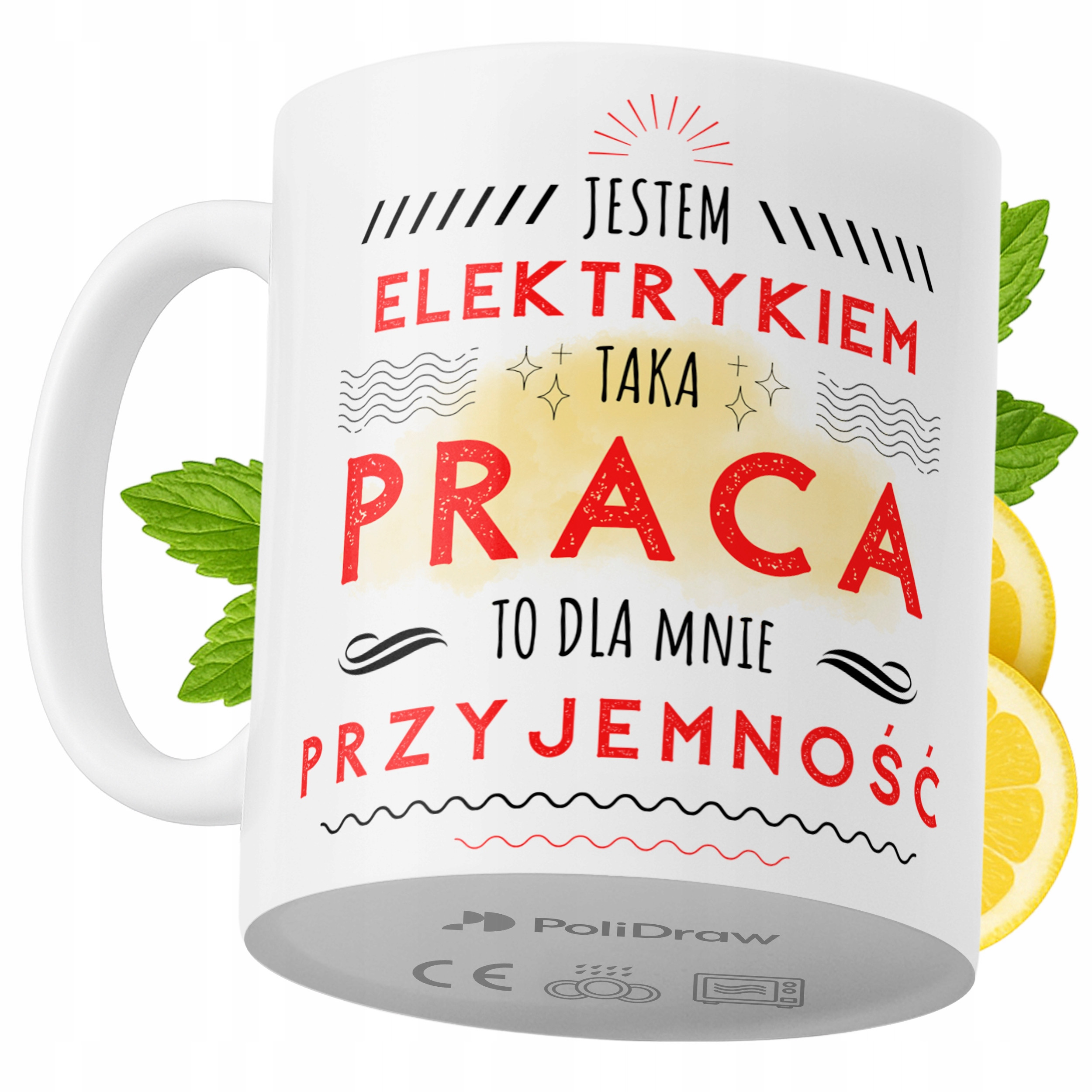 Kubek Dla Elektryka na Prezent z Nadrukiem ze Zdjęciem 330 ml PoliDraw