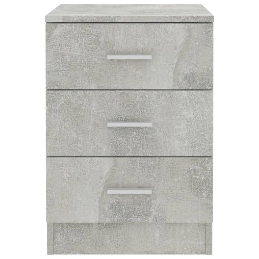 NNEVL Bedside Cabinets 2 pcs Concrete Grey 38x35x56 cm Chipboard