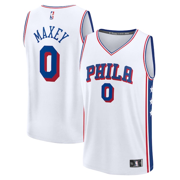 Tyrese Maxey Philadelphia 76ers  Youth Fast Break Replica Player Jersey - Association Edition - White