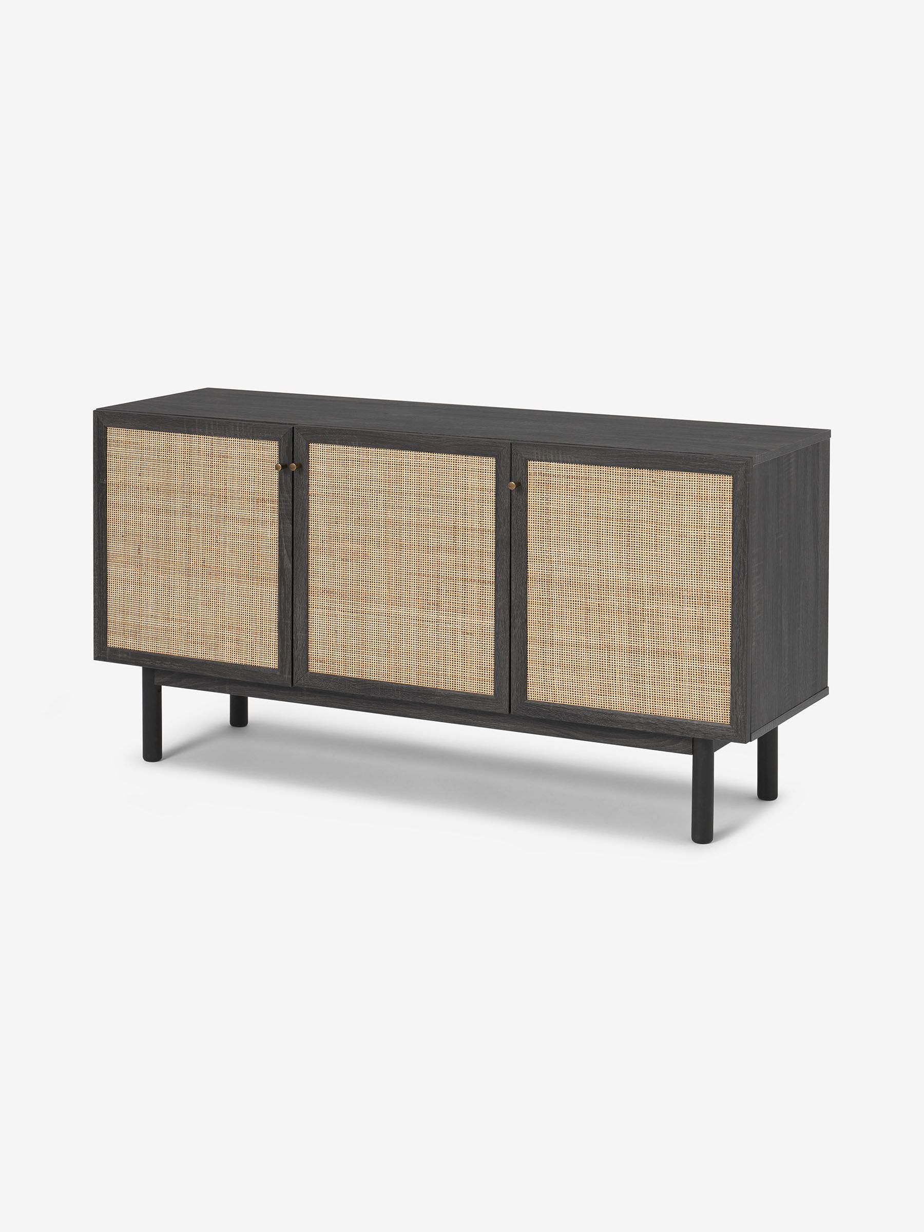 Pavia Rattan Large Sideboard in Black