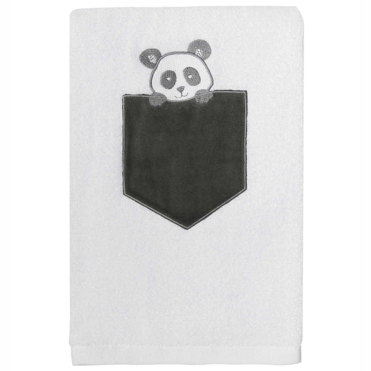 PANDA - Drap de bain enfant  blanc 70x130 cm
