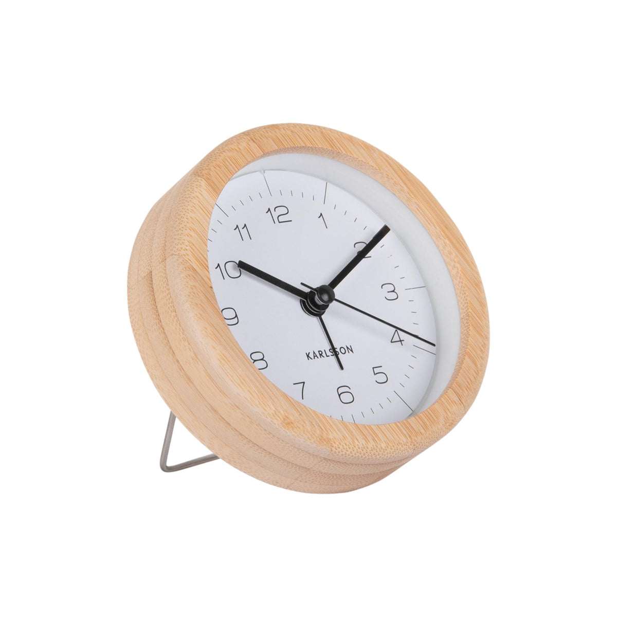 Karlsson wekker Neat Round - wit - Ø10cm