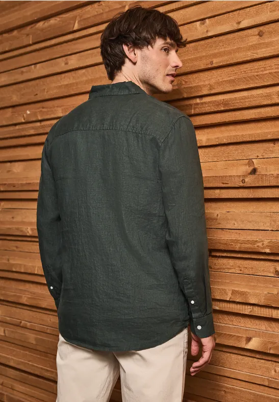 Langarmhemd aus Leinen