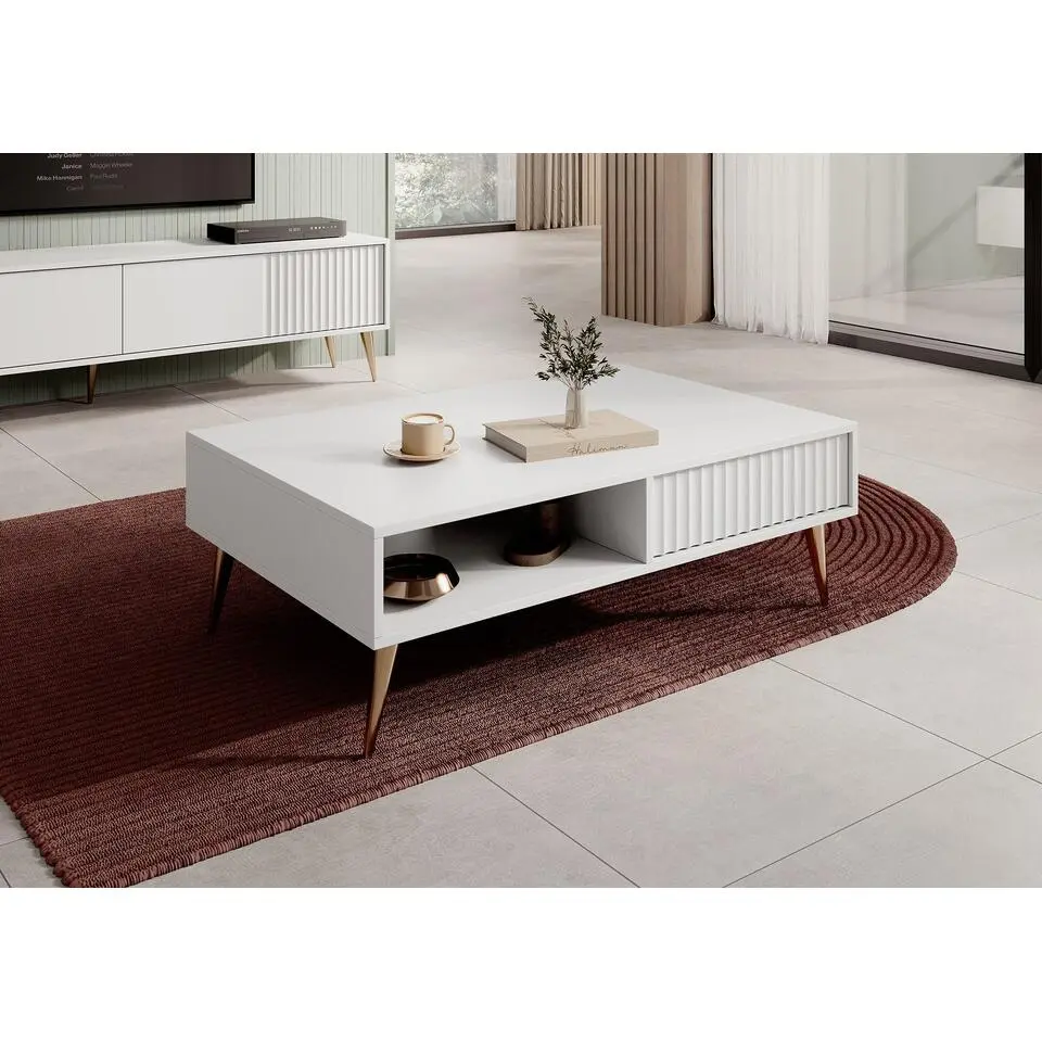 Meubella - Salontafel Winq - Wit - 102 cm