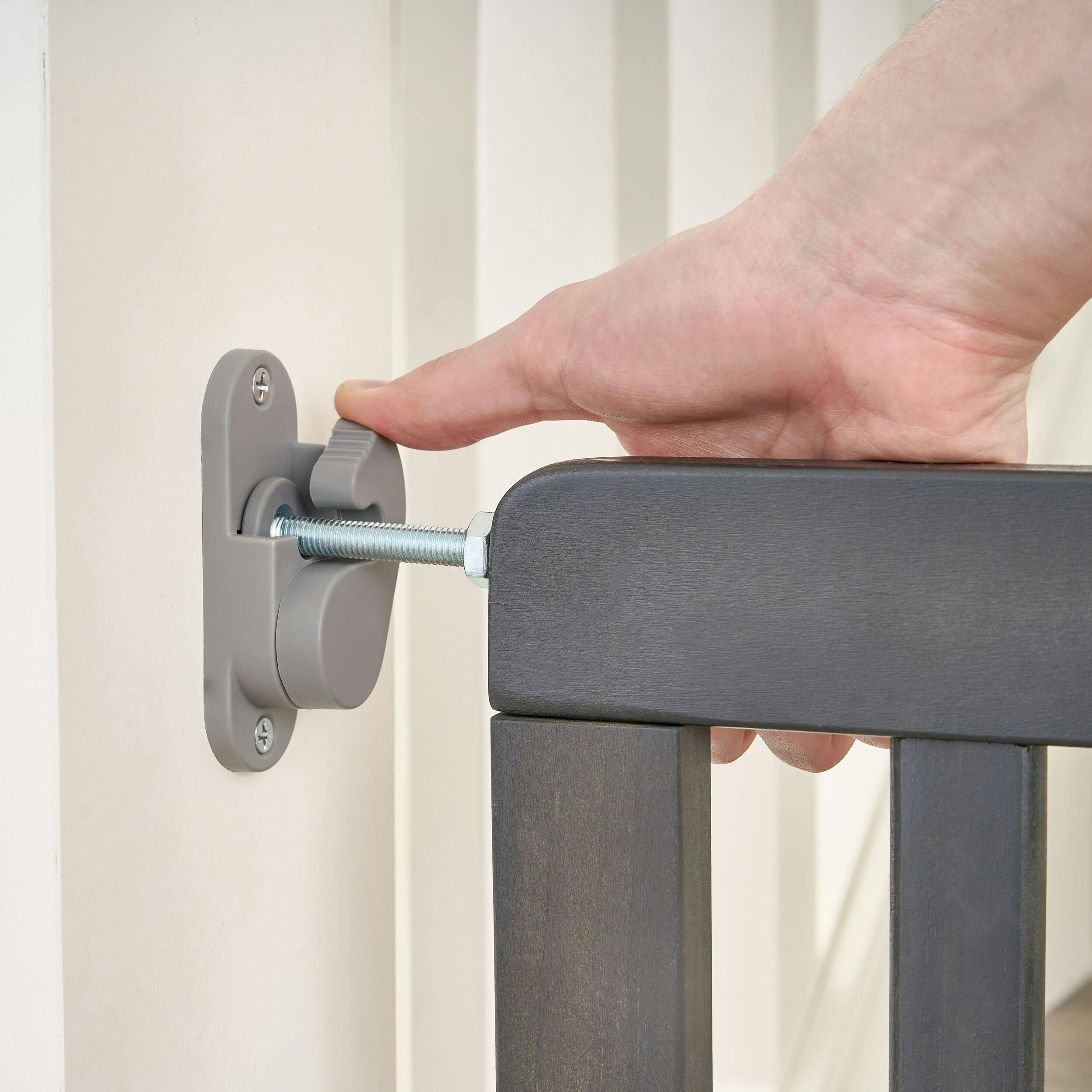 Regalo Wooden Top of Stairs Baby Gate