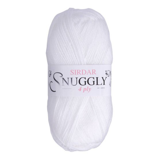 Sirdar White Snuggly 4 Ply Yarn 50g