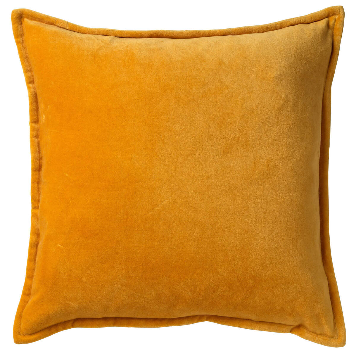 CAITH - Kussenhoes 50x50 cm - 100% katoen velvet - Golden Glow - geel