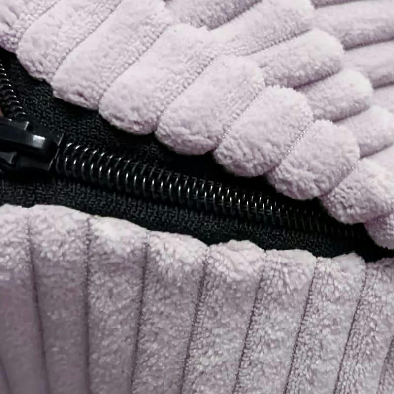 - Pouf Velours Côtelé Rose 180 x 140 cm