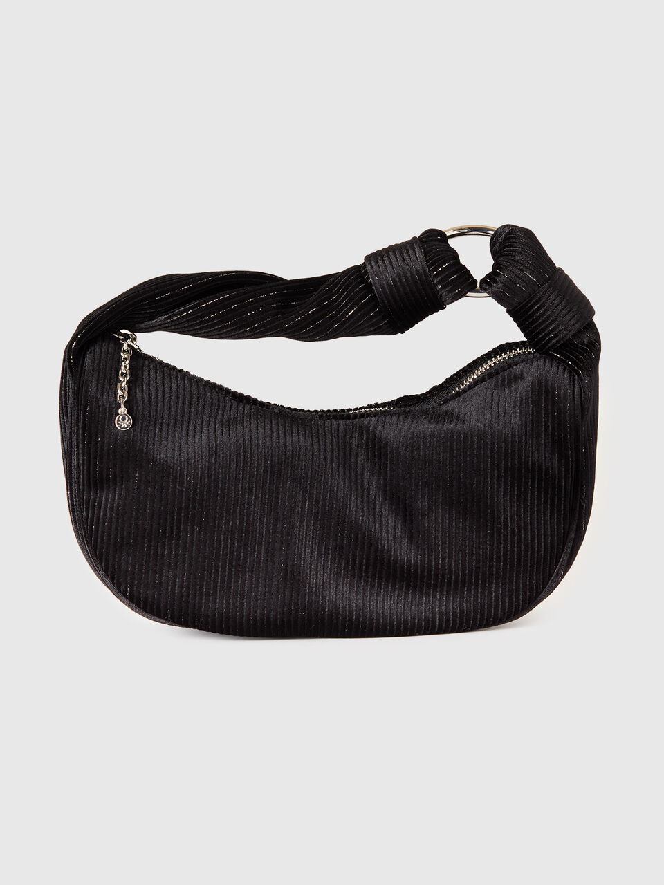 Velvet hobo bag with lurex