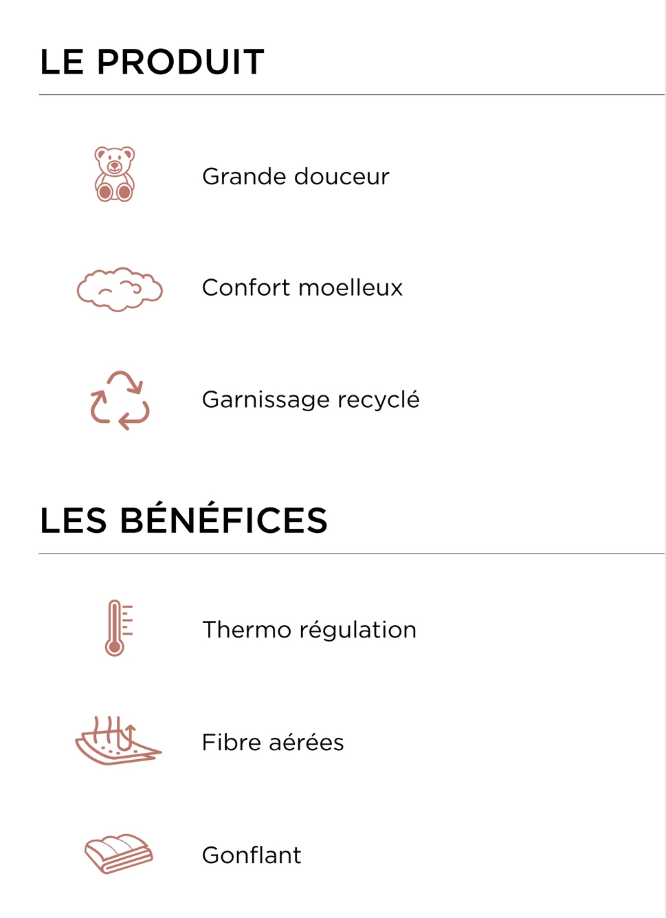 OREILLER MOELLEUX EN PERCALE DE COTON BLANC