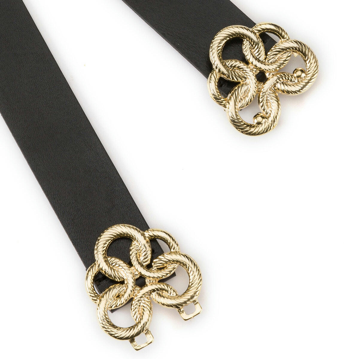 Ceinture en cuir, boucle bijoux