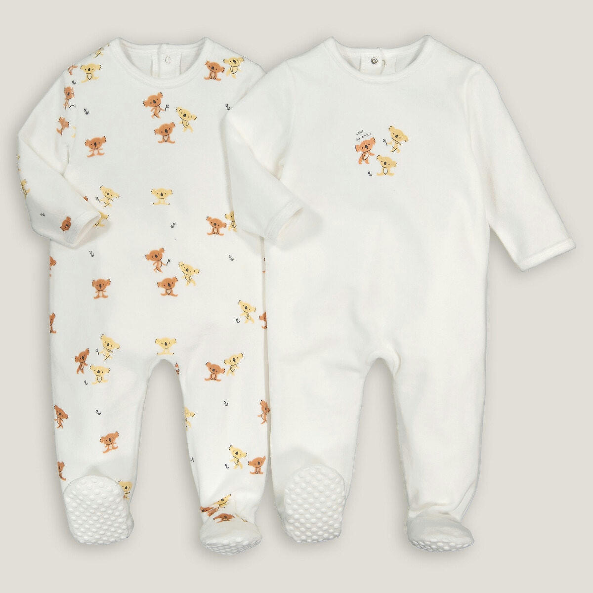 Lot de 2 pyjamas 1 pièce velours