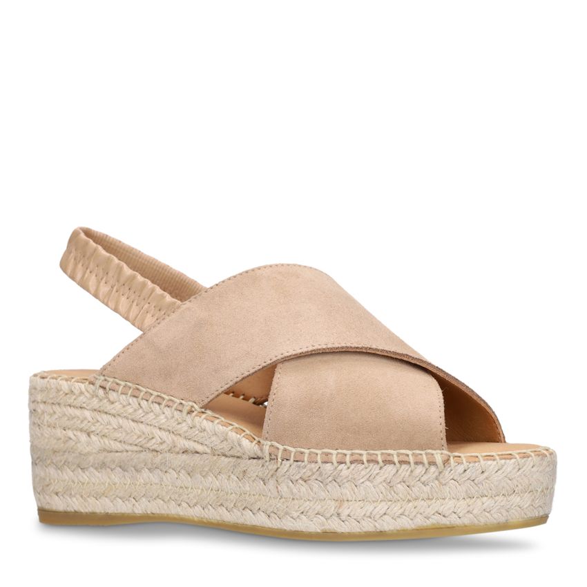 Manfield Taupe suède sleehakken