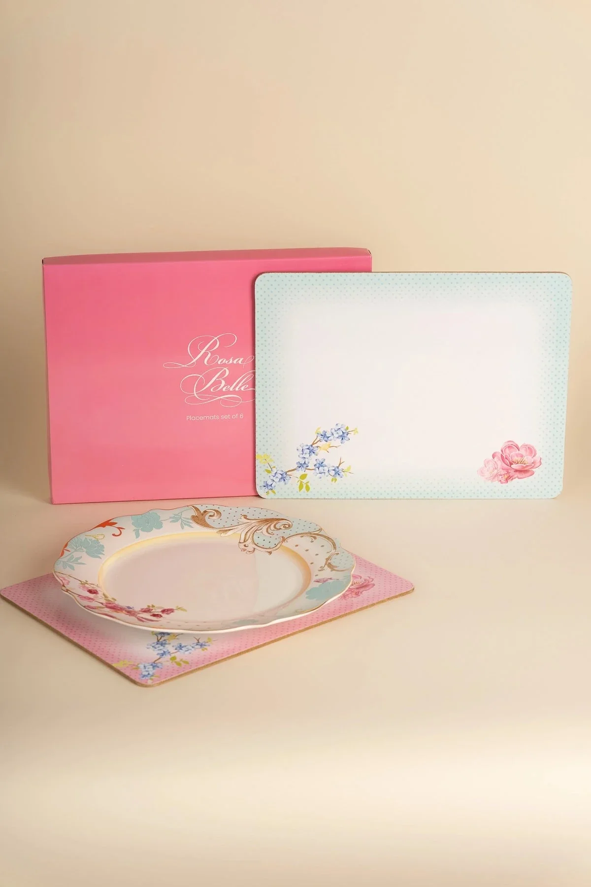 Set Of 6 Rosa Belle Placemats
