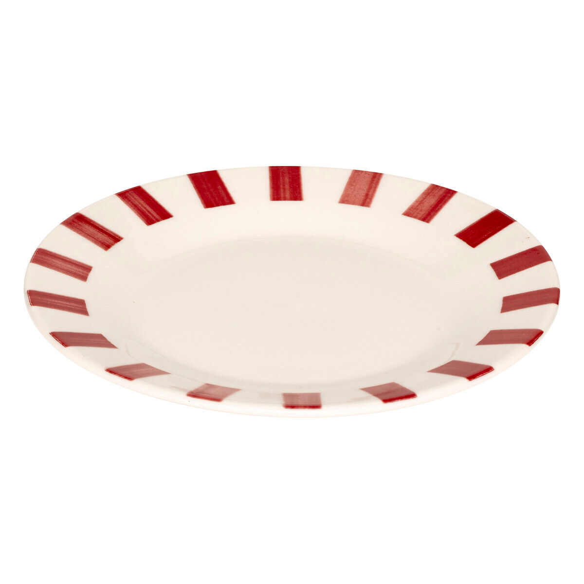 Prato sobremesa CHERI vermelho em porcelana 19cm
