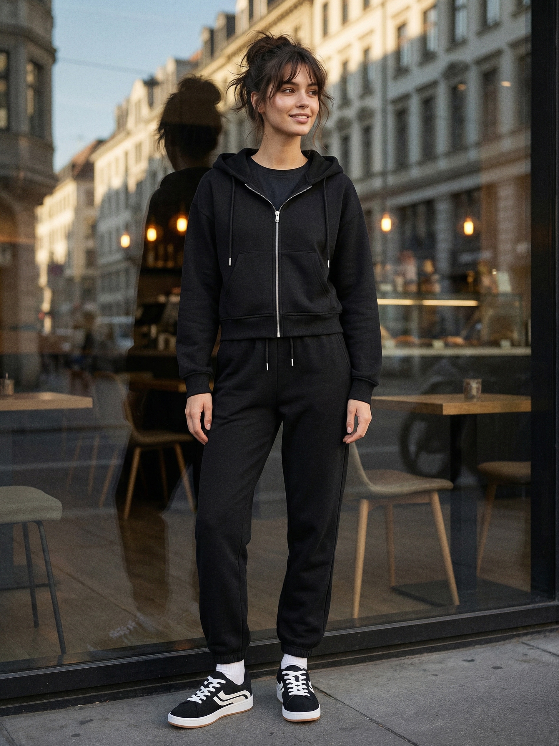 Dresowe spodnie jogger terry