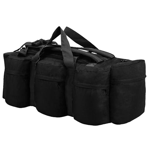 NNEVL 3-in-1 Army-Style Duffel Bag 120 L Black