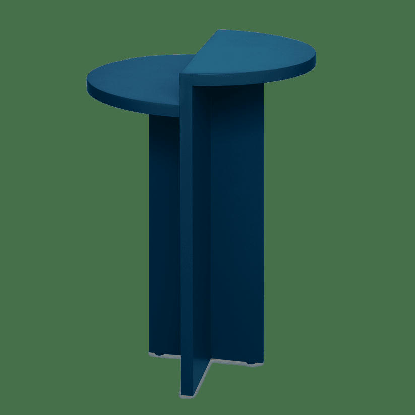 ANKA - Table d'appoint, bout de canapé en bleu nuit, 56*38*38