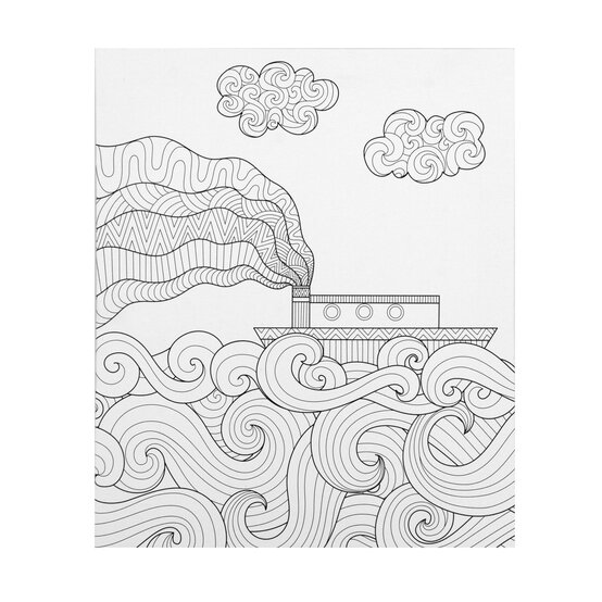 Boat Colour-in Canvas