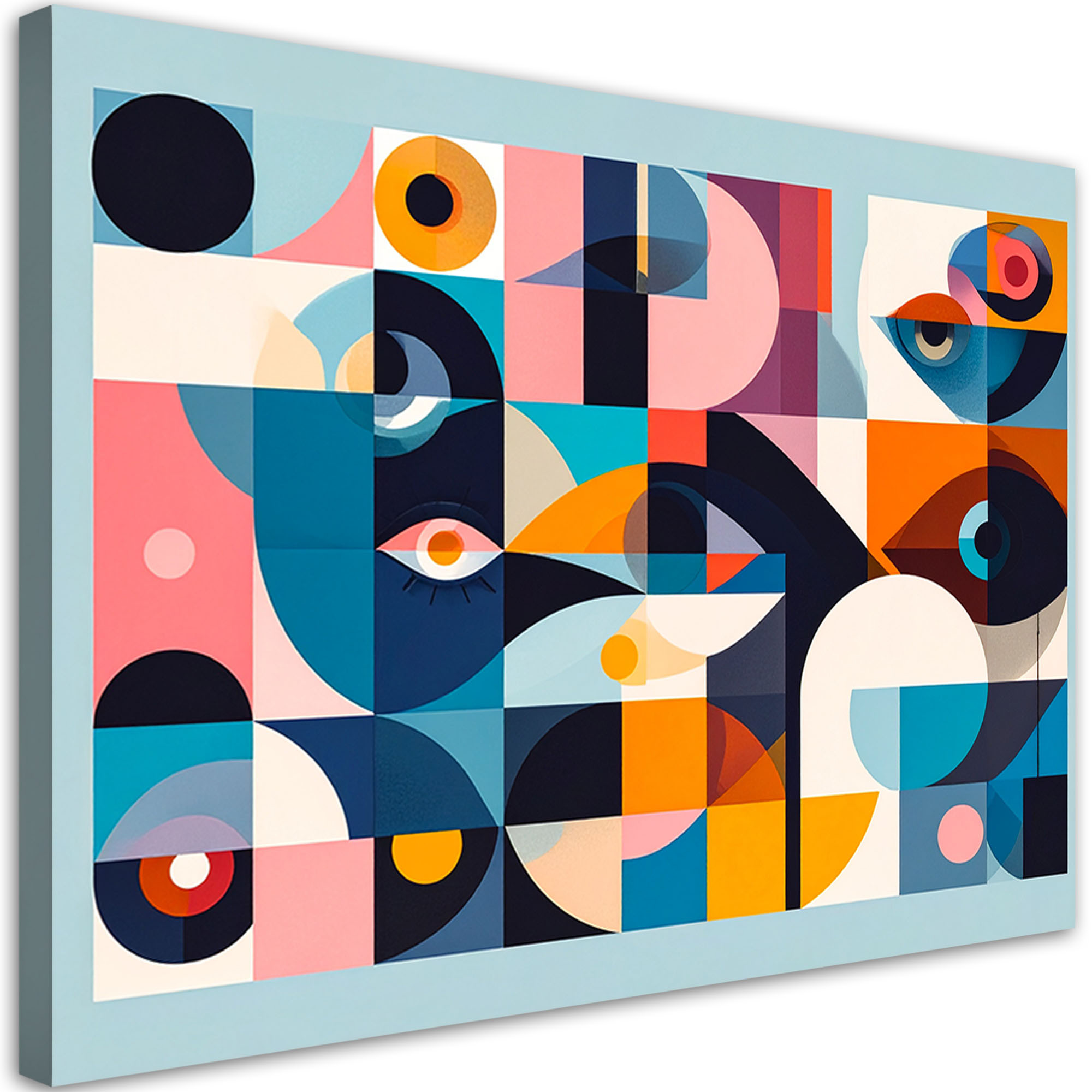 Obraz do salonu biura Bauhaus, Kolorowe Abstrakcyjne Kształty 30x20