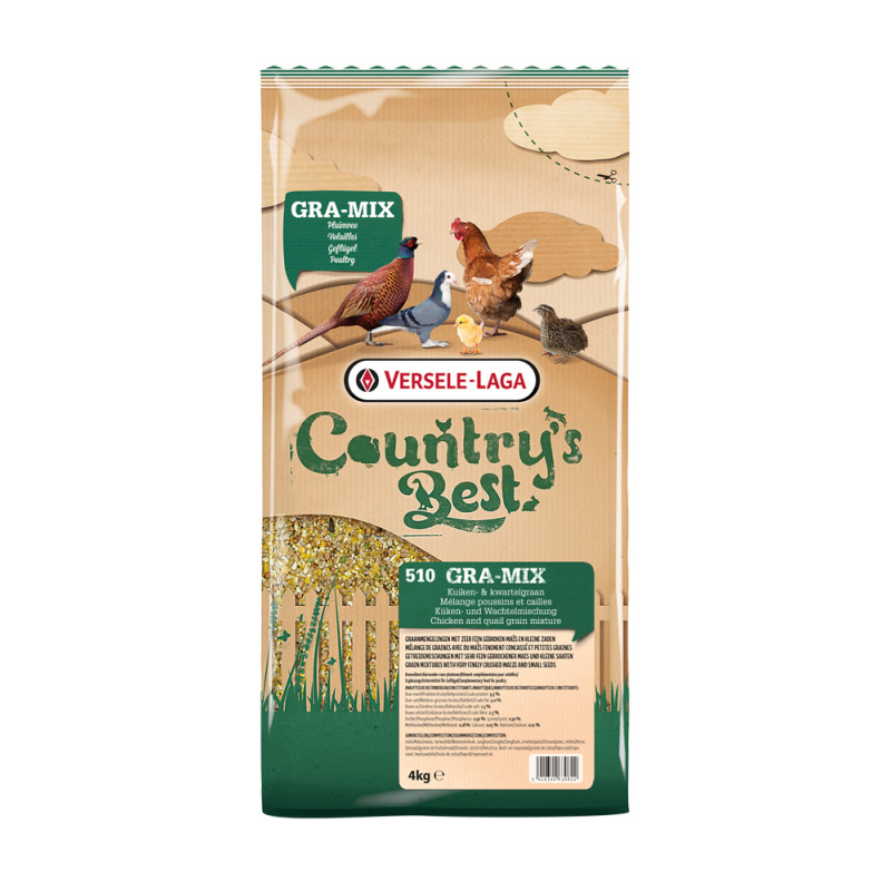 Mélange de céréales Gra-Mix pour poussins et cailles 4 kg