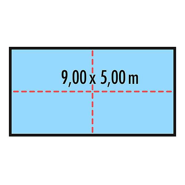 Bâche pour piscine 5,80 x 9,80 m rectangulairex