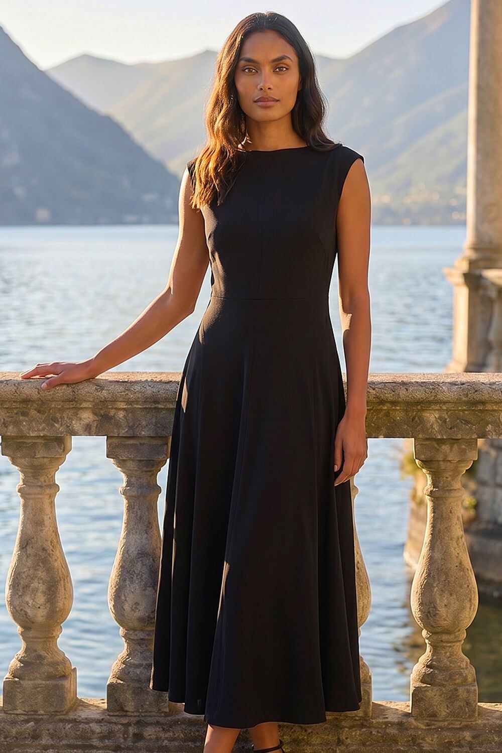 Roman Fit & Flare Midi Dress