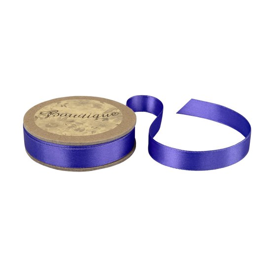 Purple Double-Faced Satin Ribbon 12mm x 5m