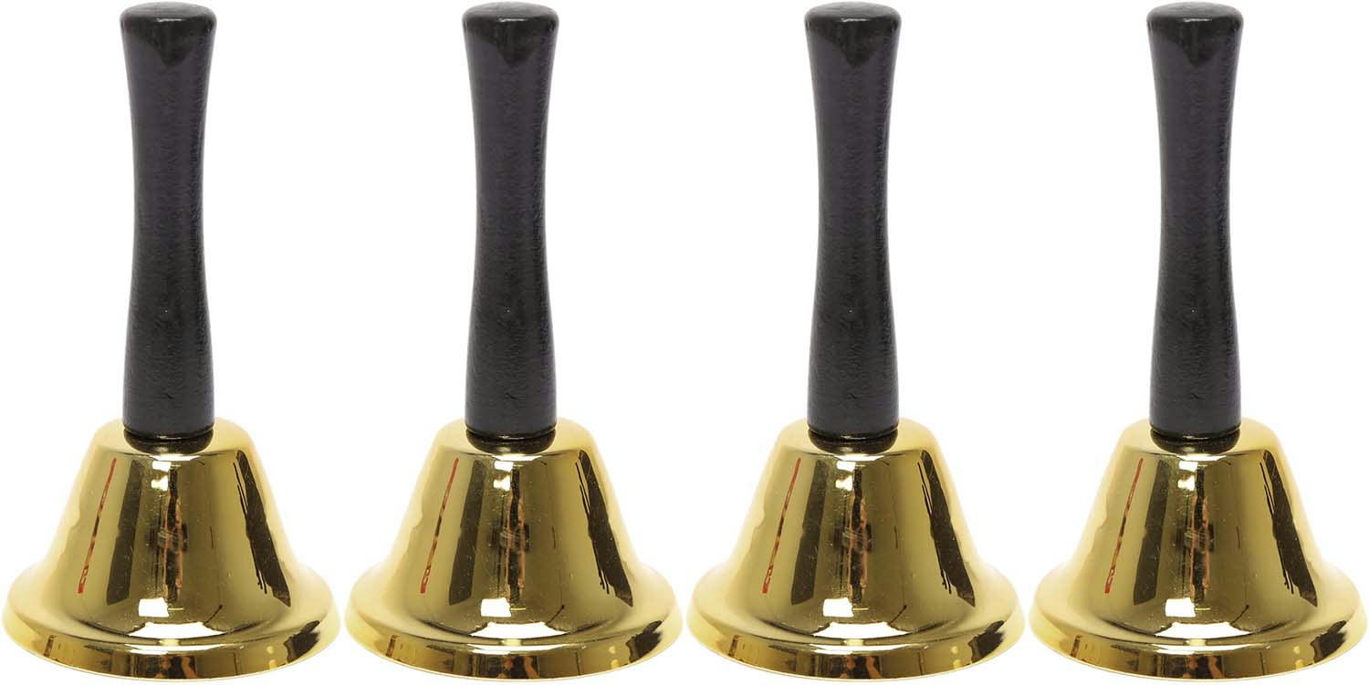 - Clochette classique or 6.5 x 12 cm (lot de 4)