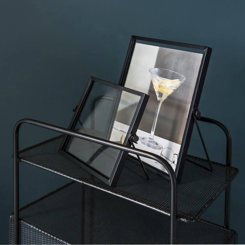 QUVIO Fotolijstje staand - Set van 3 - Zwart