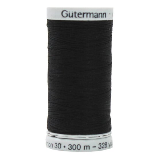 Gutermann Black Sulky Cotton Thread 30 Weight 300m (1005)